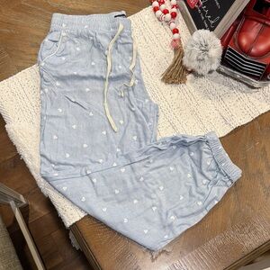 Women's Gapbody Light Blue Heart Pajama Pants